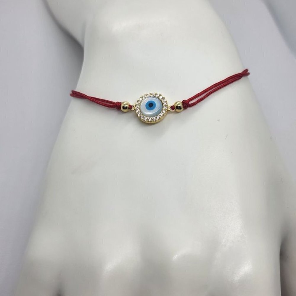 Sterling Silver 925 Evil Eye Design with adjustable bracelet